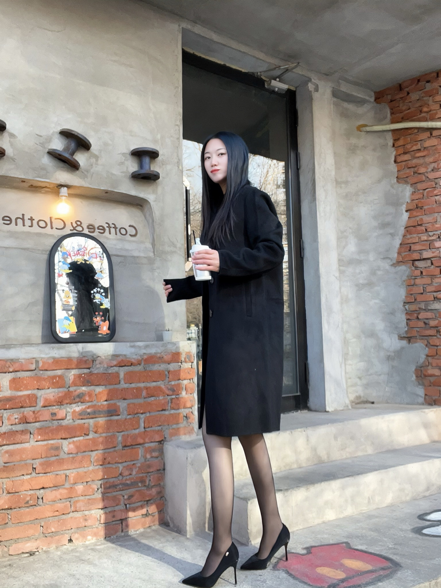 小野和子冬季黑丝光腿神器 加绒双层设计保暖不臃肿 替换装方便实用