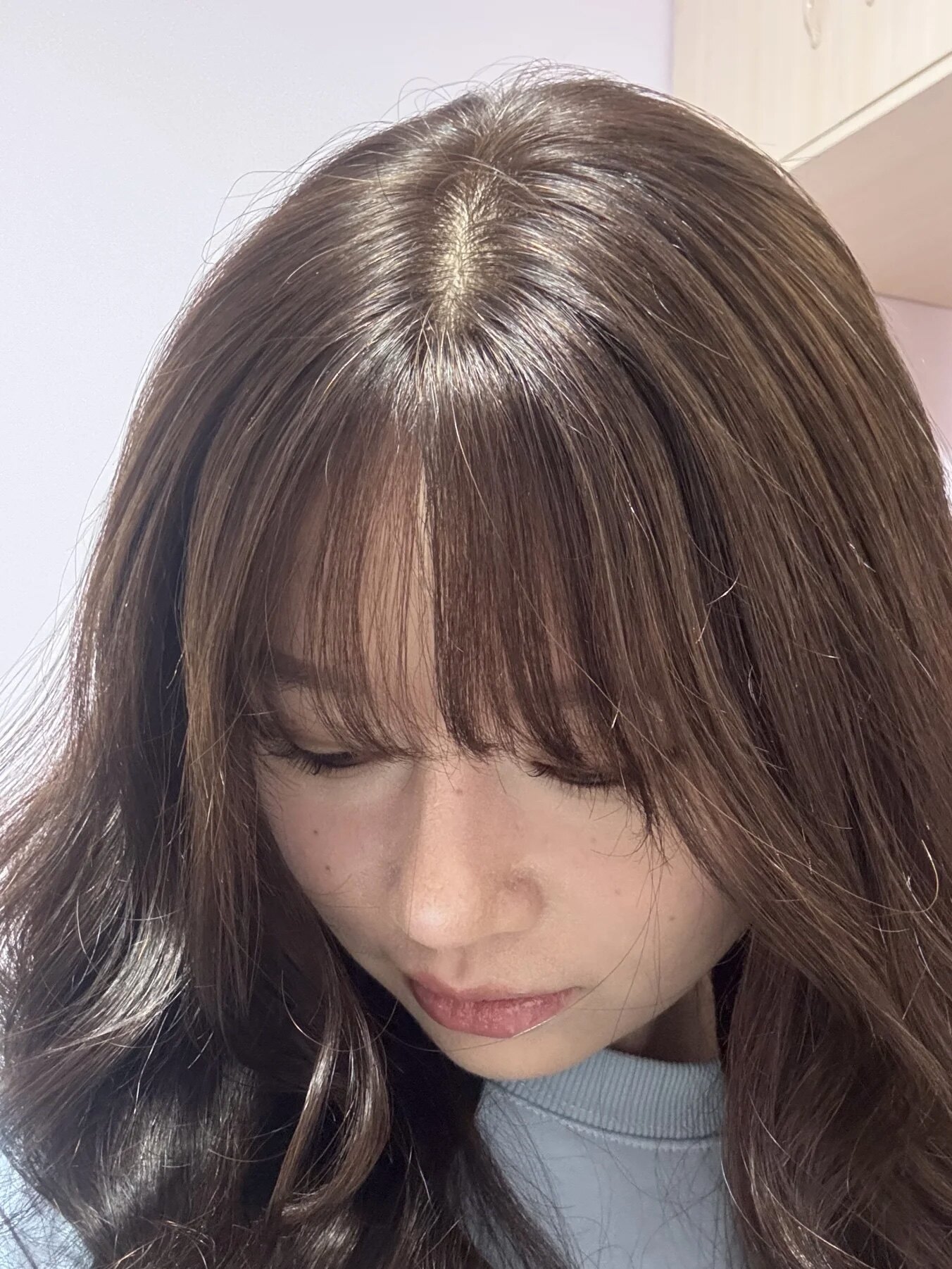 真我整顶全头套假发 大波浪卷发自然蓬松 蕾丝无痕隐形不露边 真发材质可烫染造型