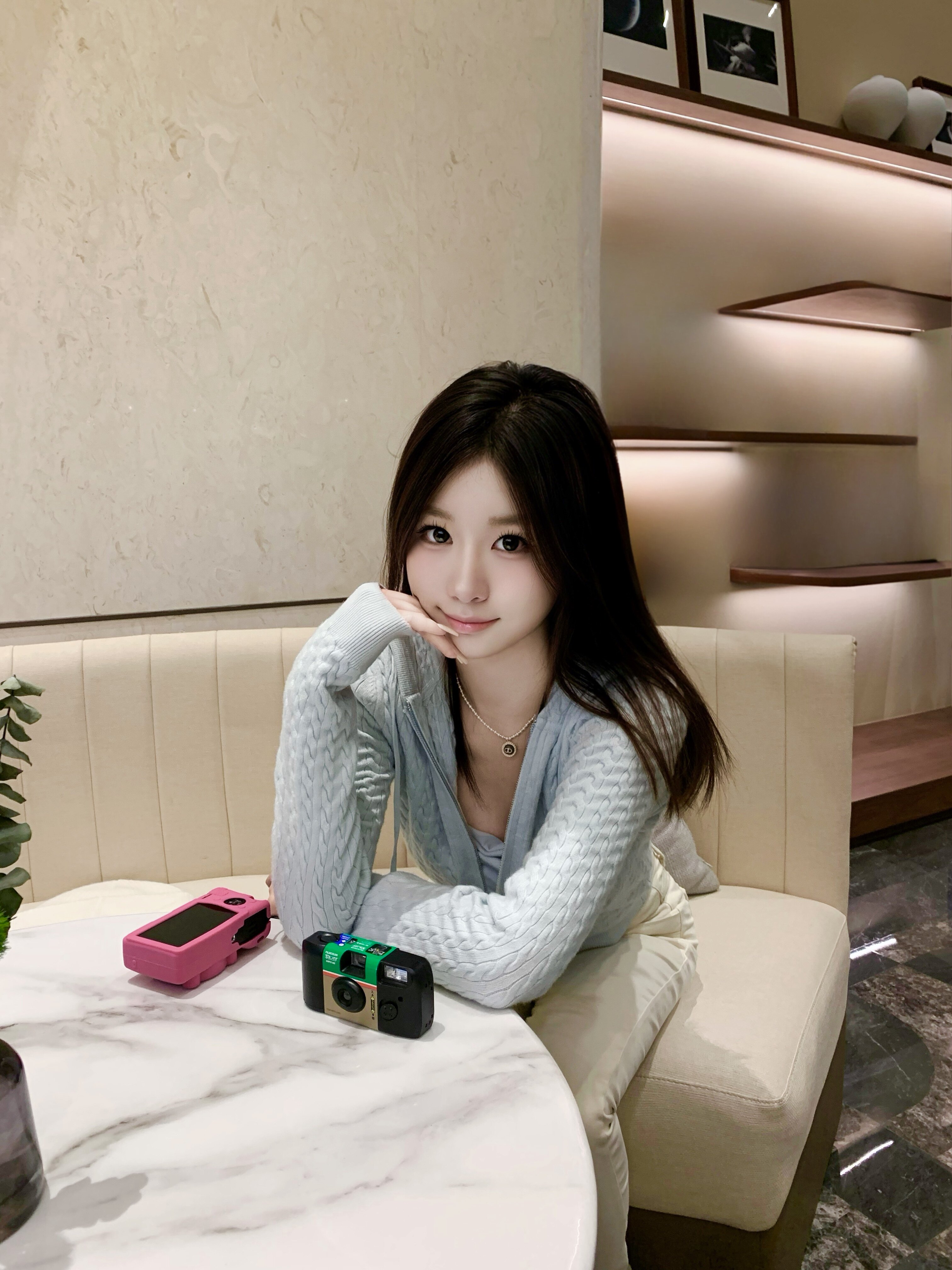 RUOYU若语半永久韩女裤 加绒修身设计保暖不臃肿 高腰小脚裤型拉长比例