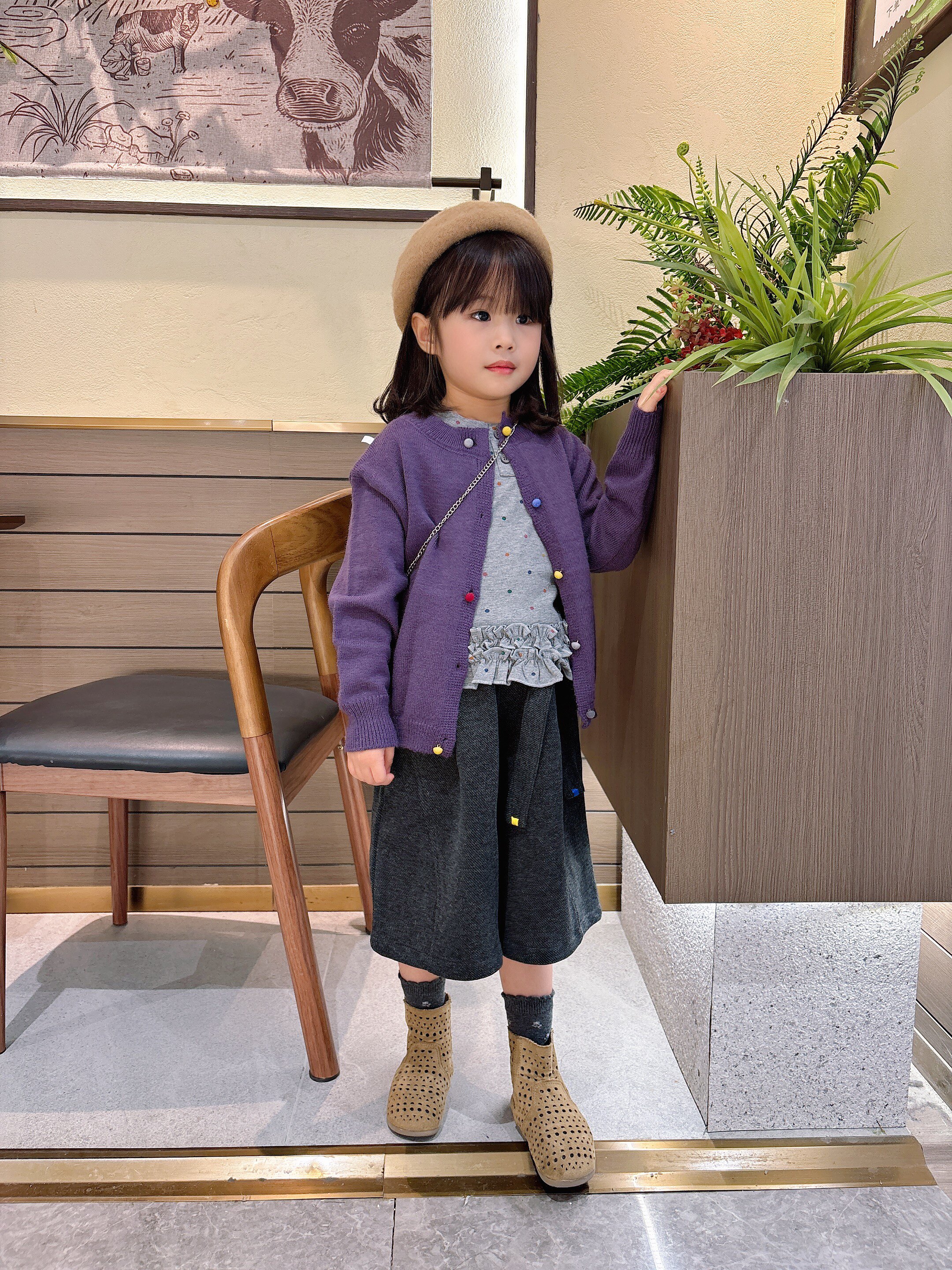 Customer photo for Cardigan + Base Layer + Shorts (3-Piece), 110cm
