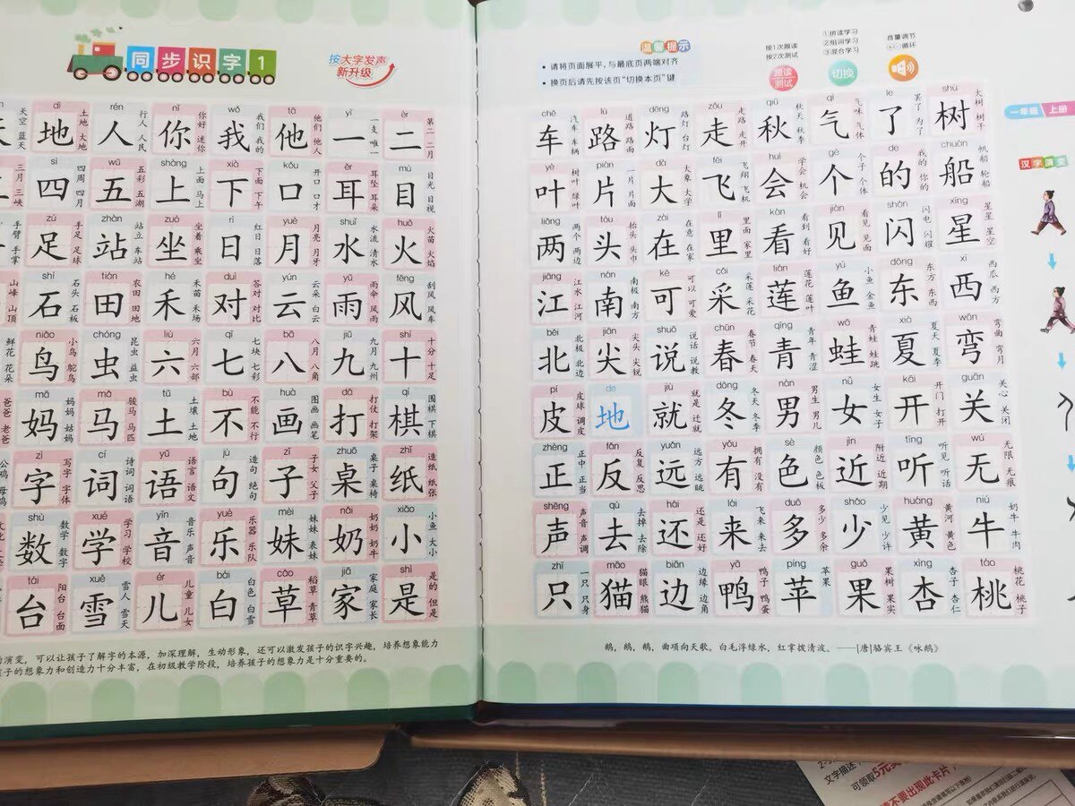 会说话的识字大王3600字3-6岁有声早教识字书学前汉字认知启蒙书