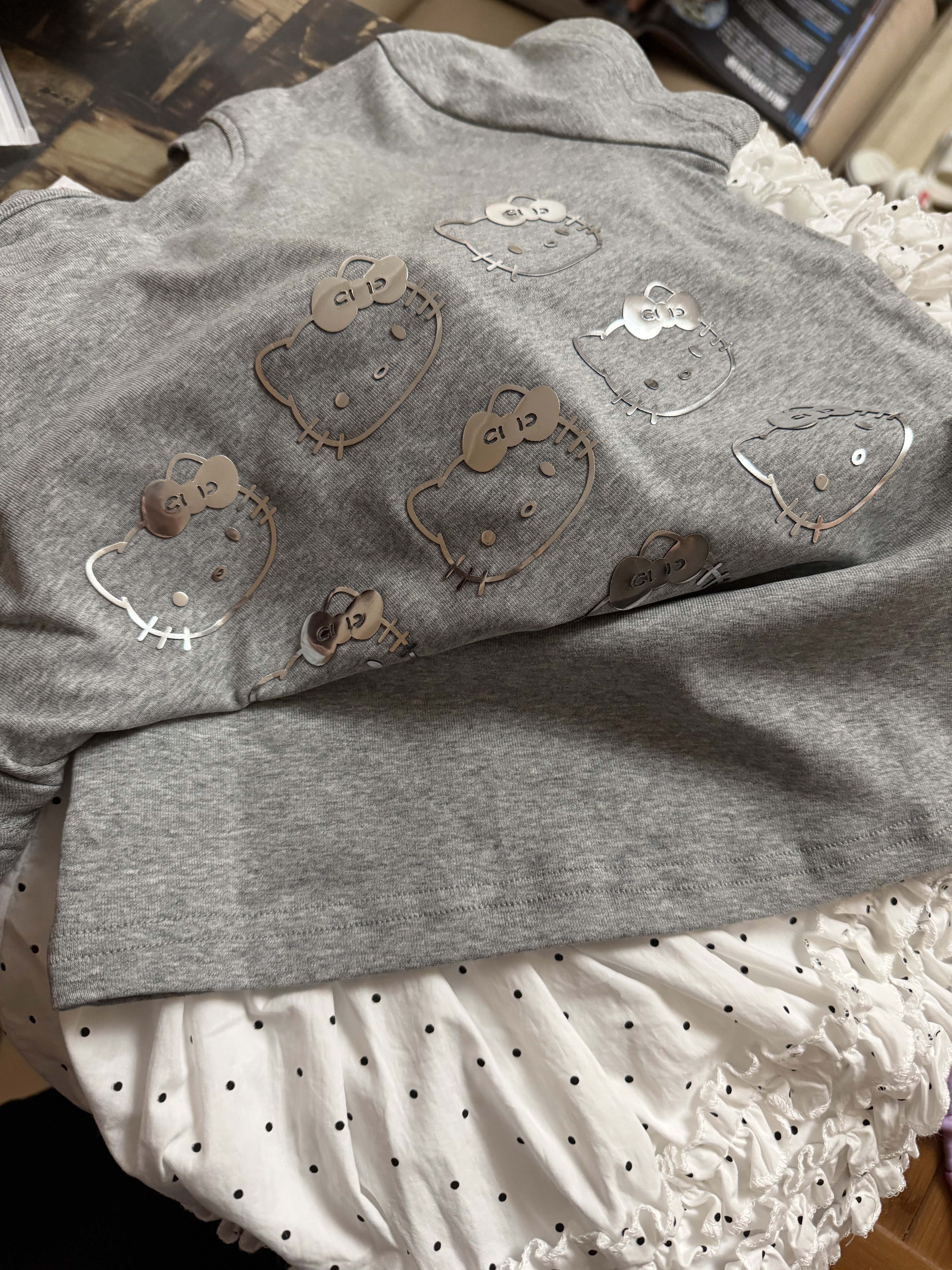 Customer photo for Tee + Polka Dot Skirt Set, 140cm