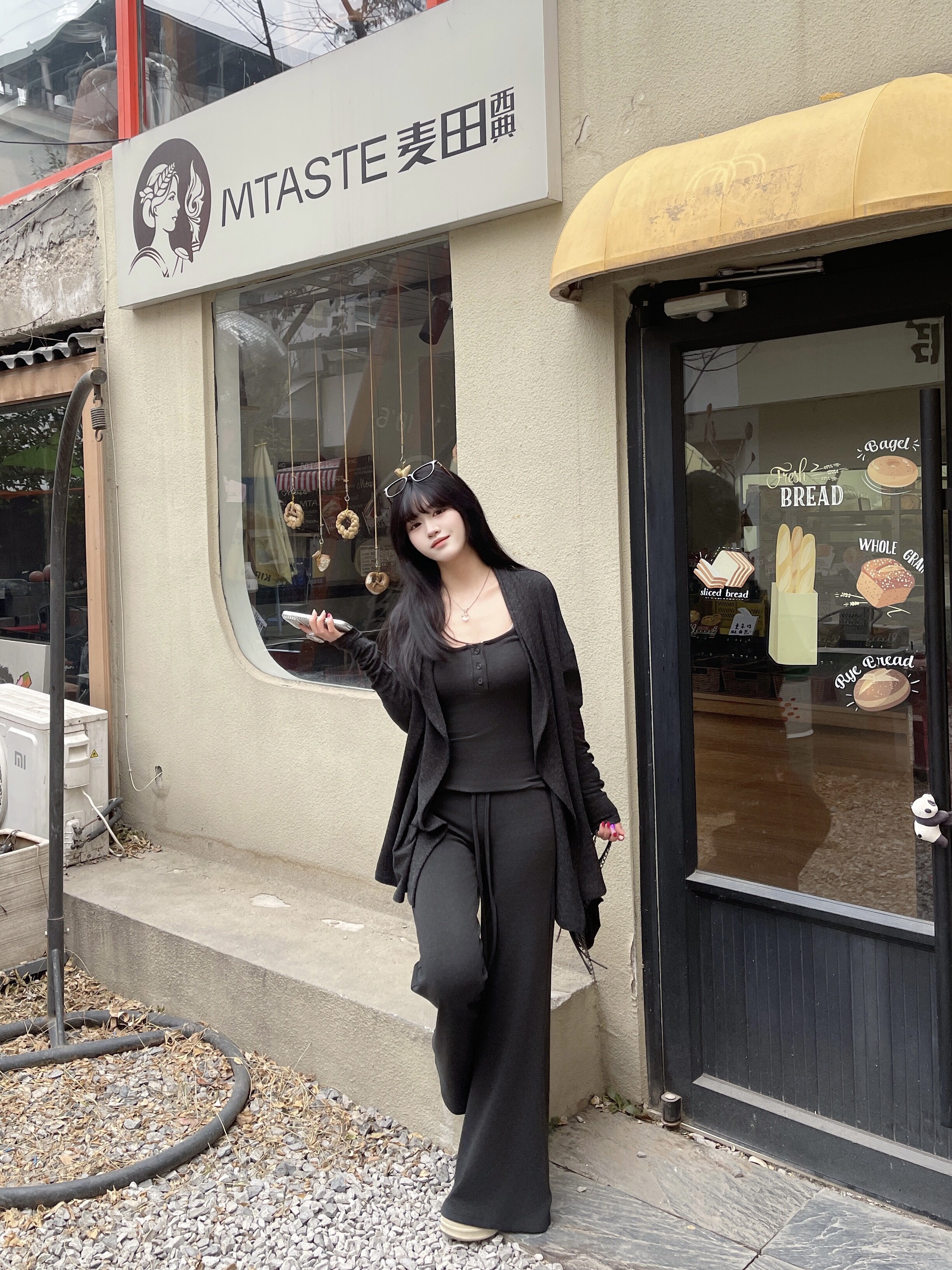 黑泽玄七2026春季微胖mm专属套装，吊带+开衫+休闲裤三件套宽松慵懒风遮肉显瘦