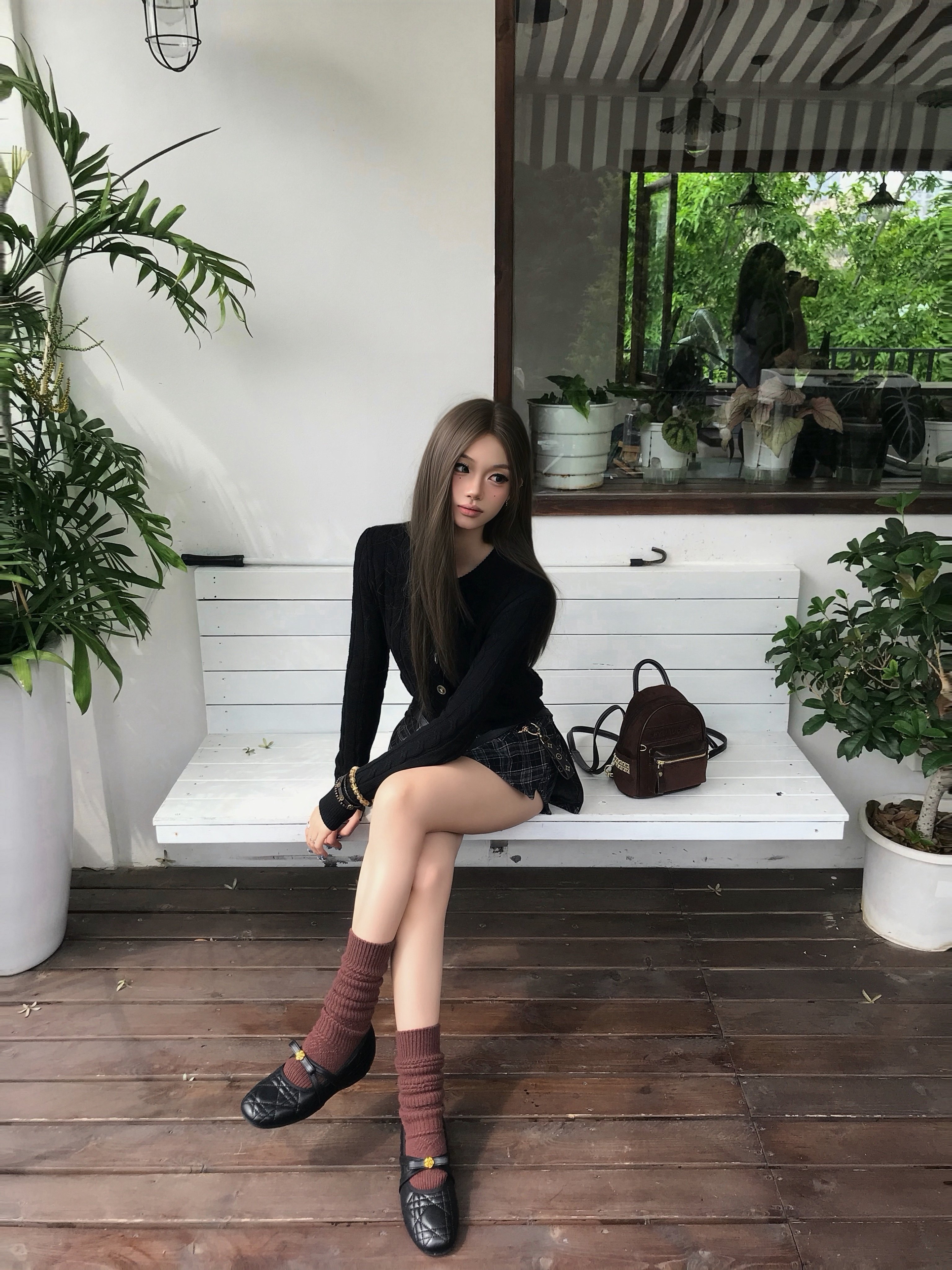 SiCii复古韩系低腰包臀裙 格纹短裙显瘦辣妹风 防走光侧拉链毛呢质感高级