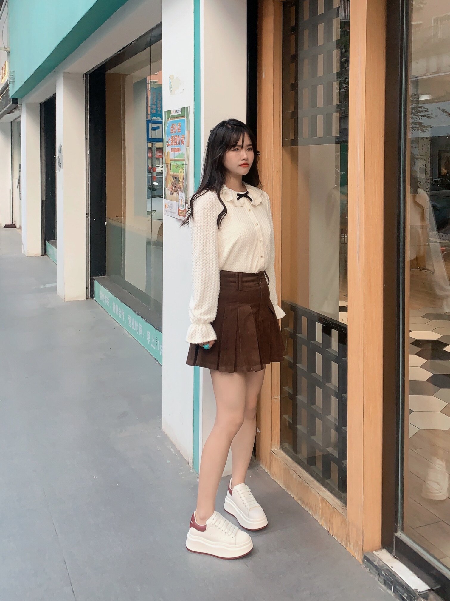 snowelf小个子真皮厚底小白鞋麦昆同款增高设计春夏透气不闷脚休闲板鞋百搭