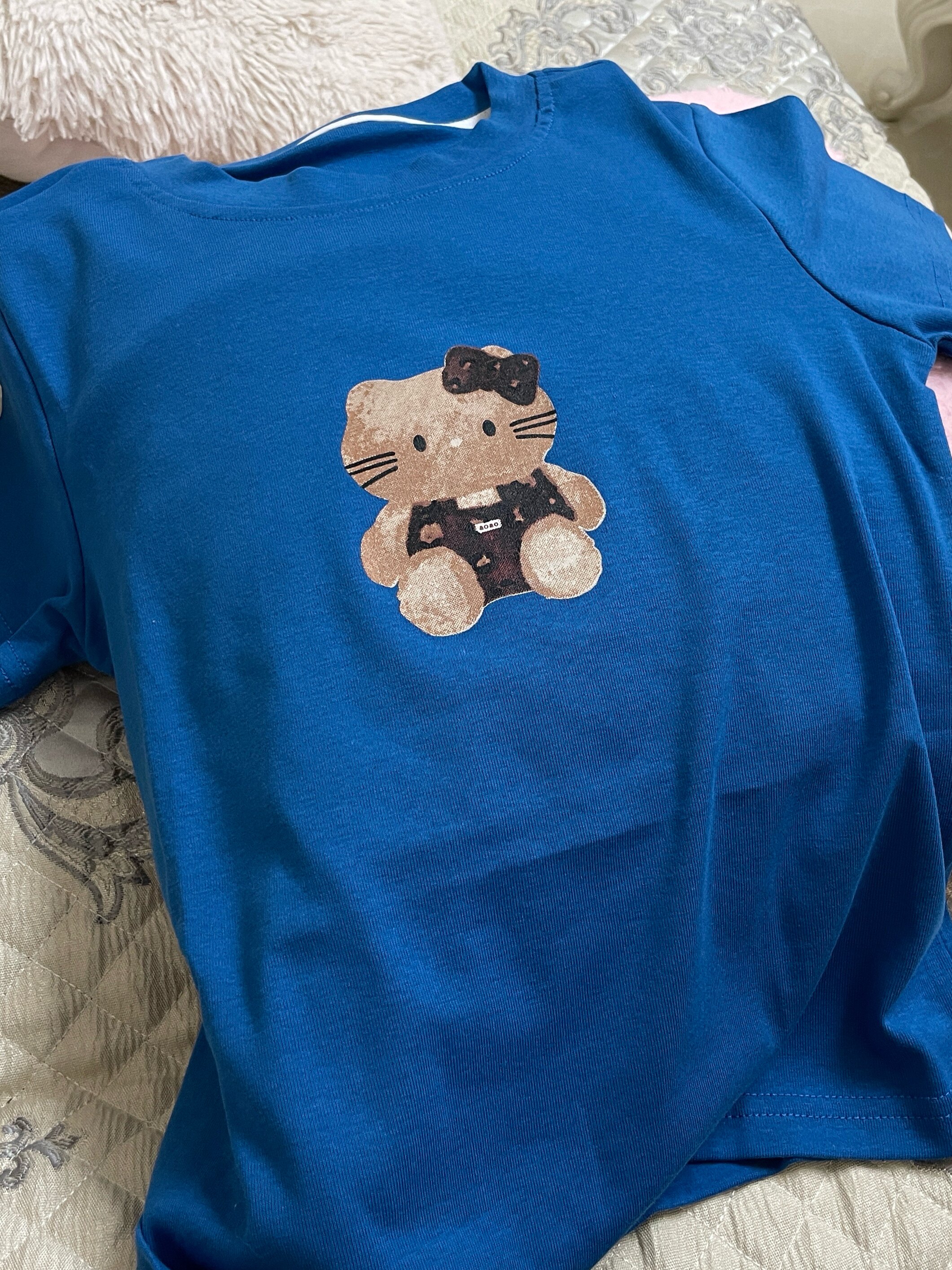 Customer photo for Blue Cartoon Tee, 130cm
