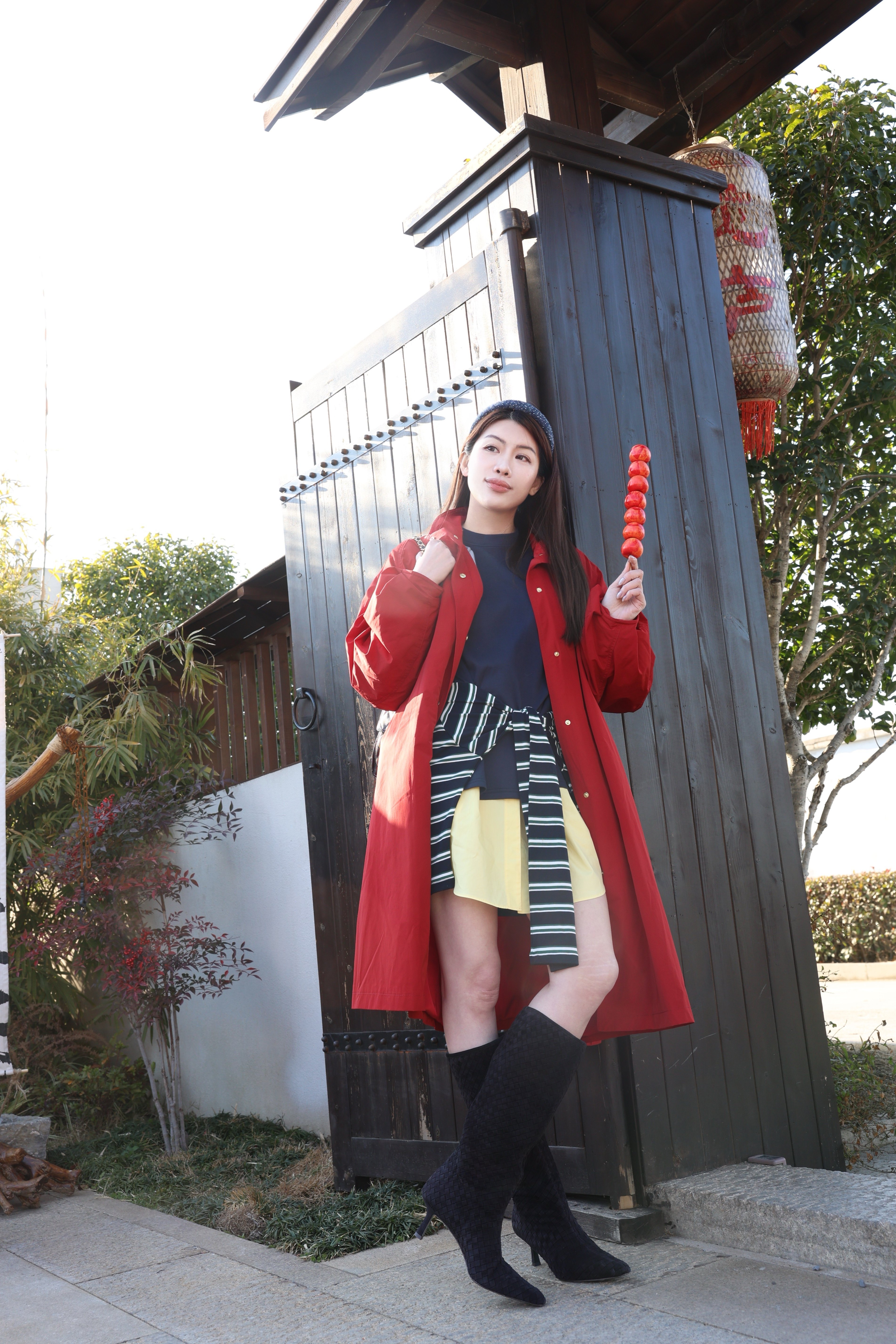 Le' Murmure冬季时尚羊反绒长筒靴堆堆设计慵懒随性 高跟拉长腿部比例