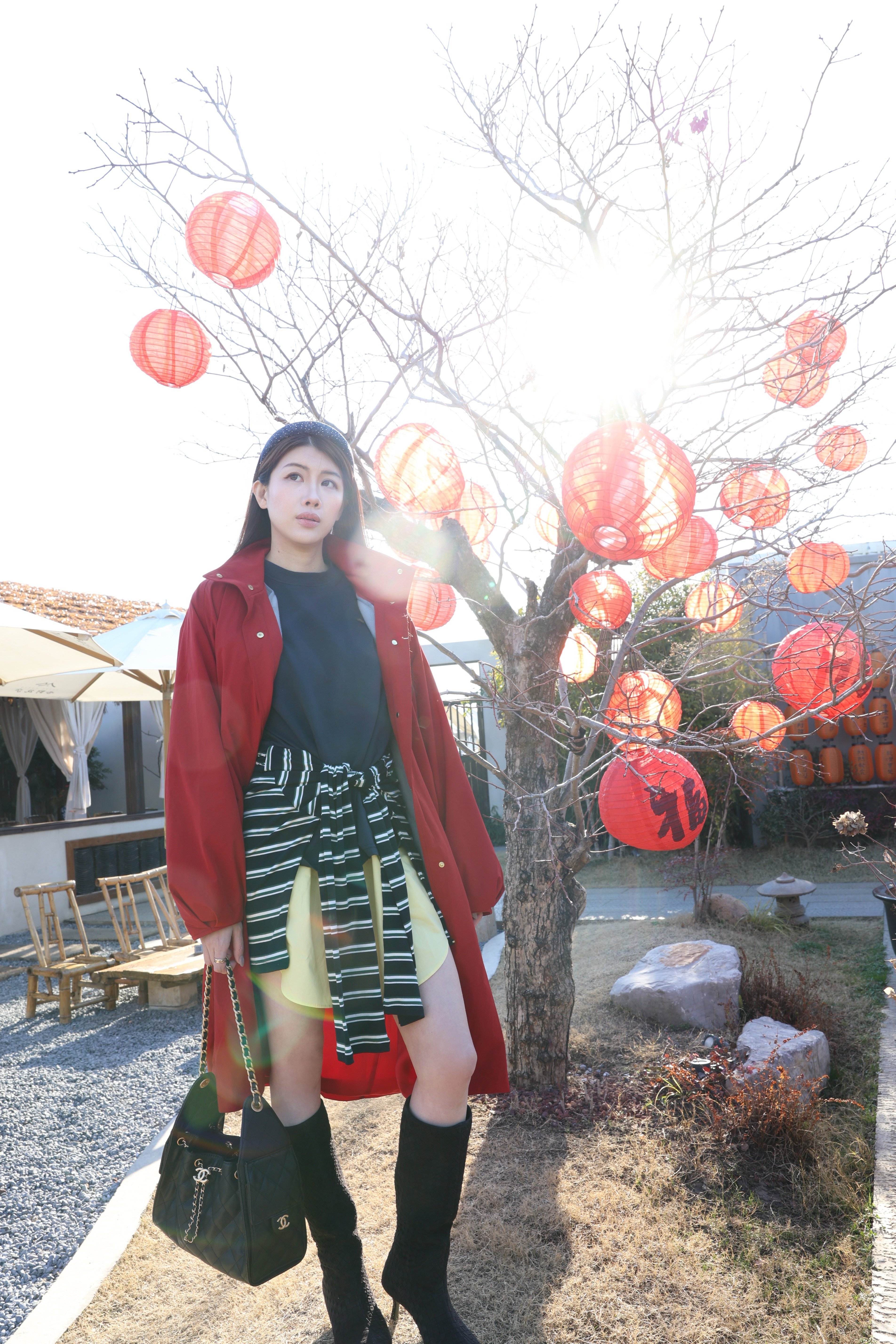 Le' Murmure冬季时尚羊反绒长筒靴堆堆设计慵懒随性 高跟拉长腿部比例