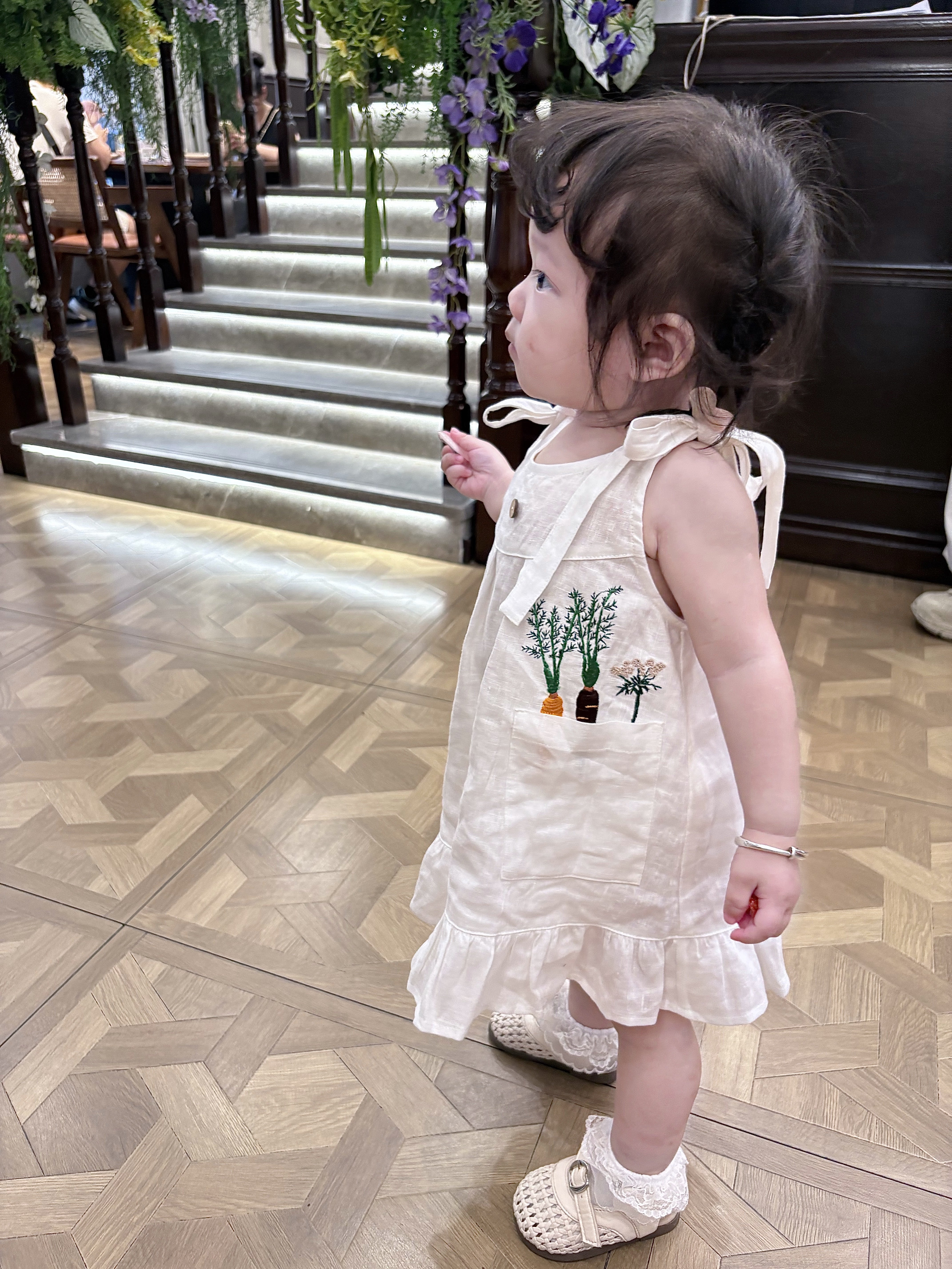 Customer photo for White Single-Layer (Machine Embroidery), 80cm