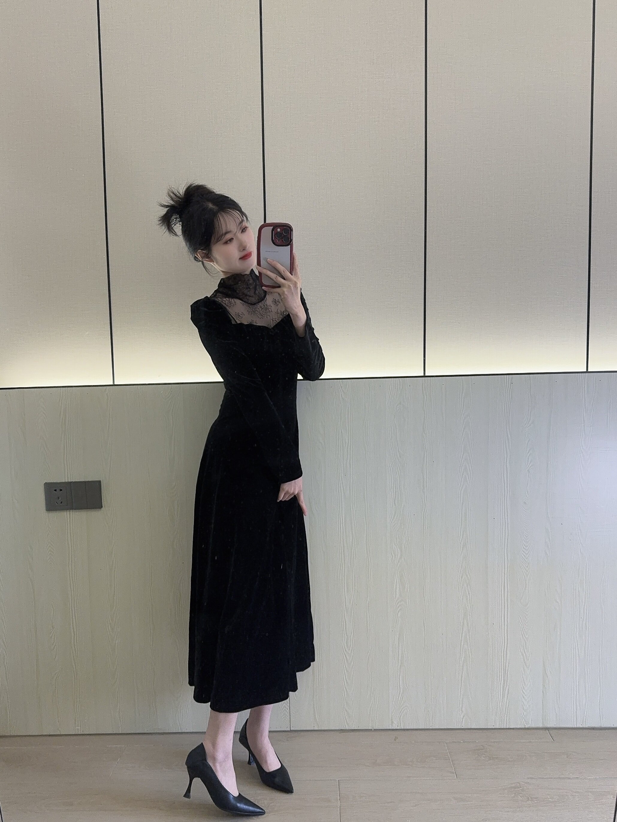 品淡法式通勤黑色高跟鞋 不累脚不磨脚设计 小码女鞋313233