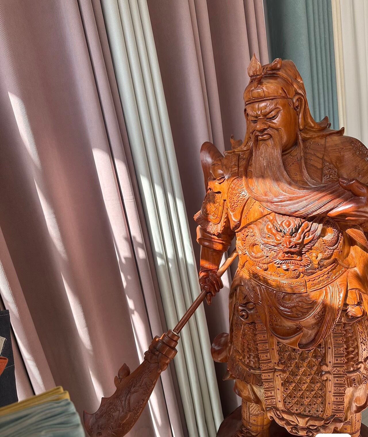 木雕根雕关公关羽武财神实木摆件招财供奉佛像镇宅关二爷大号神像-淘宝