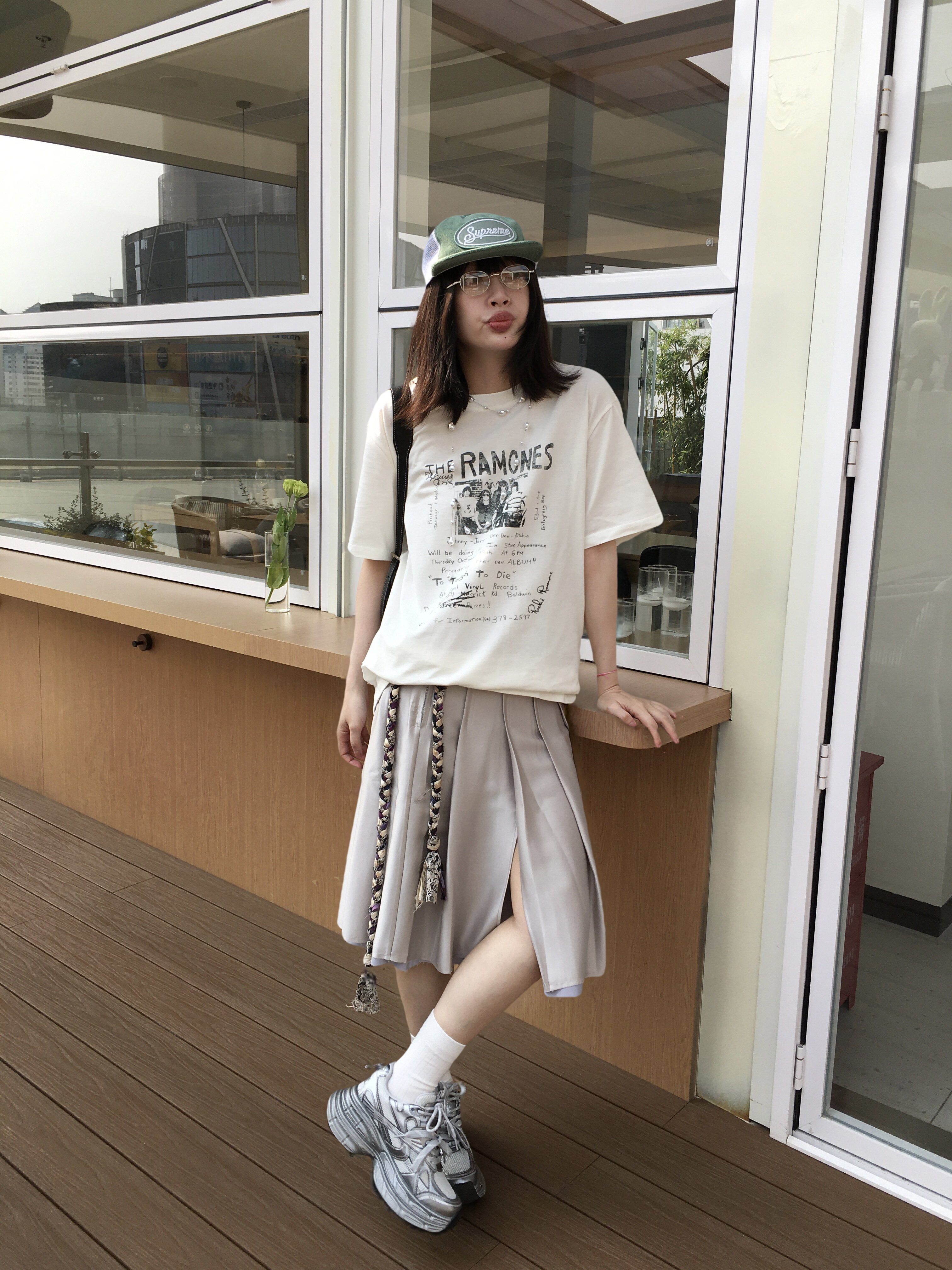 迪丽热巴同款骆驼银月老爹鞋 银色厚底设计拉长比例 增高显瘦不累脚