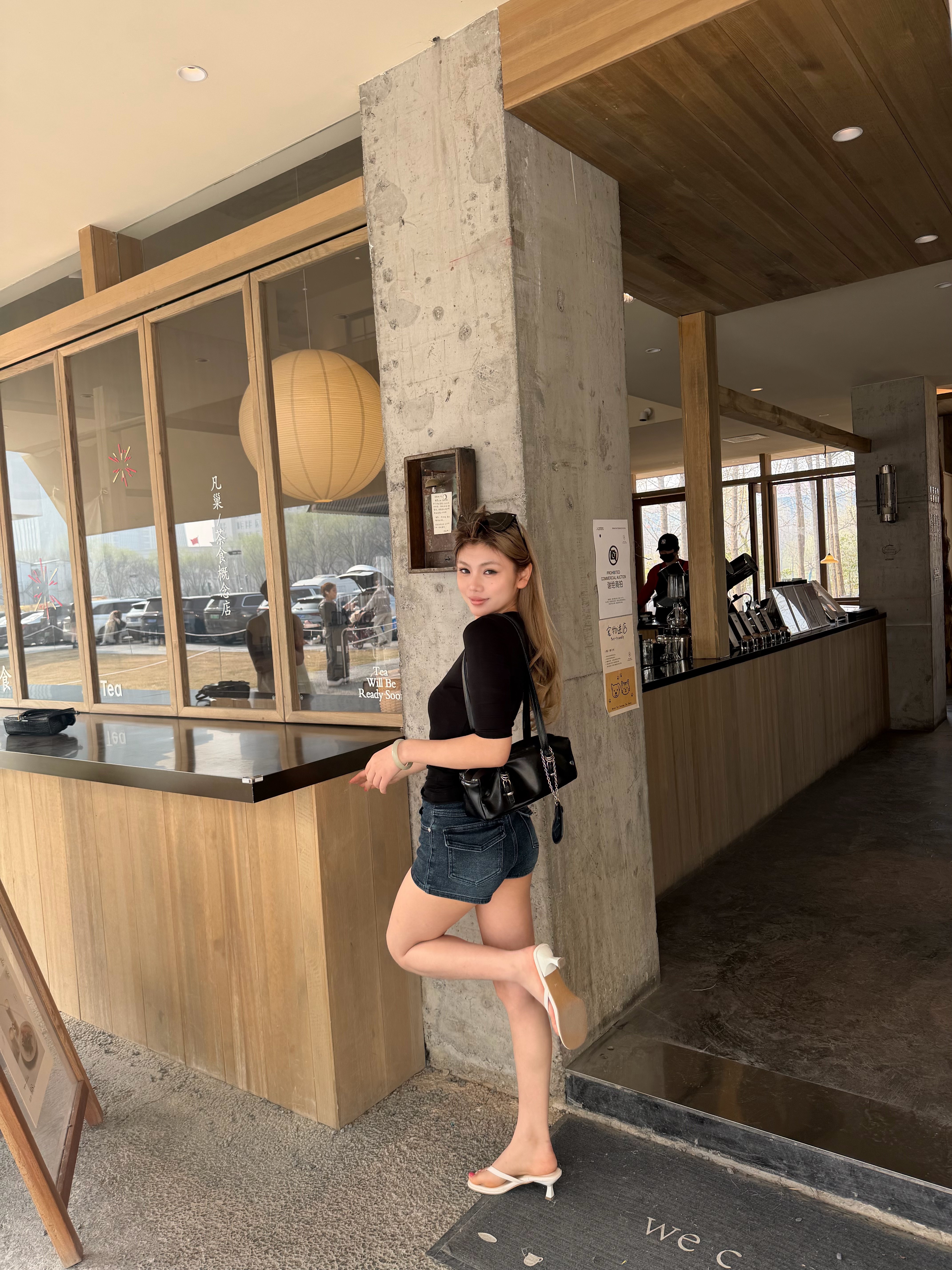 黑泽玄七2026春季新款微胖T恤 大U领设计修饰锁骨更显瘦 五分袖遮肉不勒手臂