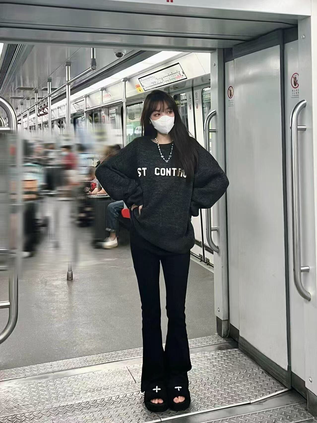 猫人春夏微喇瑜伽裤 弹力收腹提臀薄款防晒微喇裤脚修饰腿型更显直