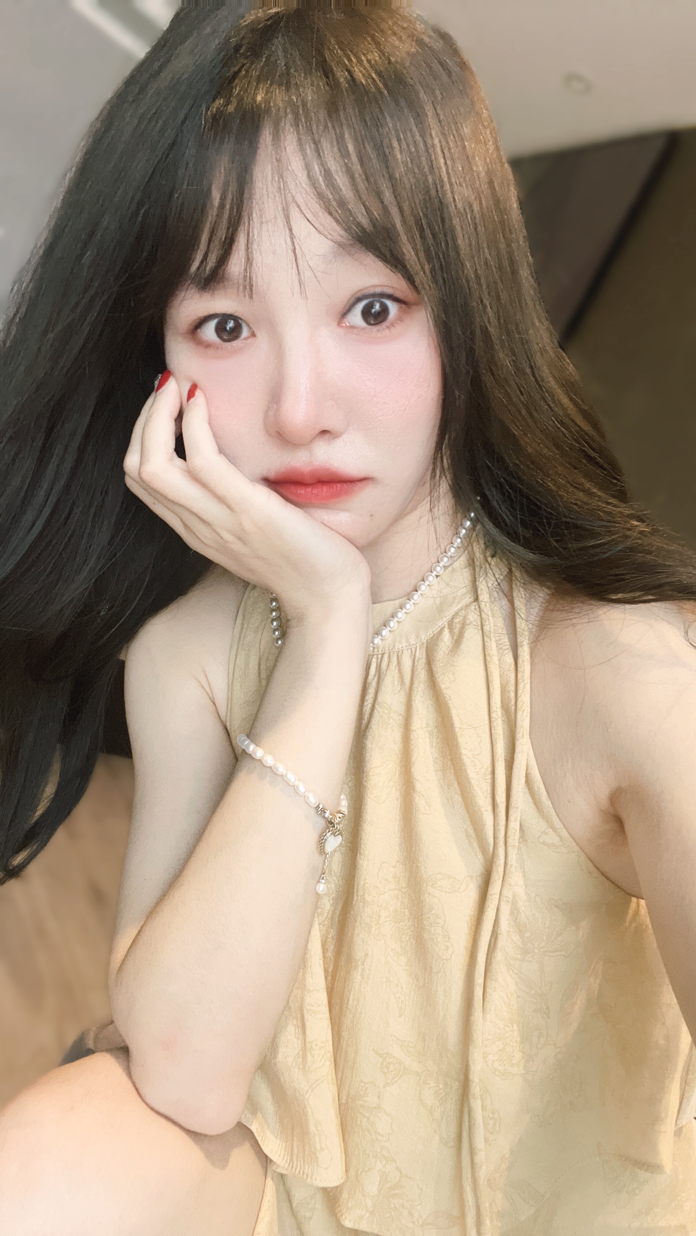 VIAPITTI夏季新中式蛋糕裙 暗纹花卉设计高级显瘦 宽松版型遮肉舒适