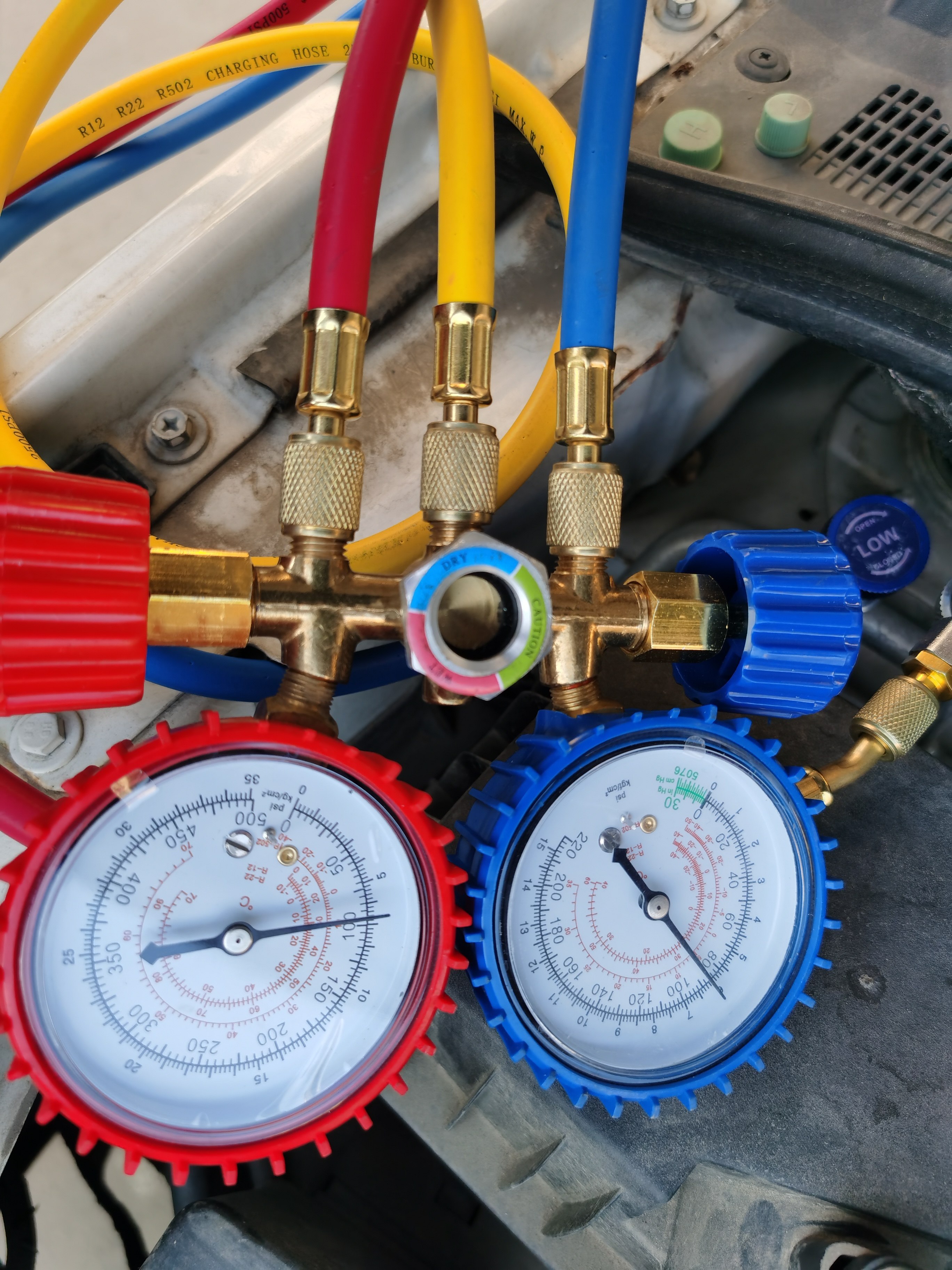 空调加氟工具套装含雪种压力表汽车空调双压力表快速型加氟表-Taobao-Tmall