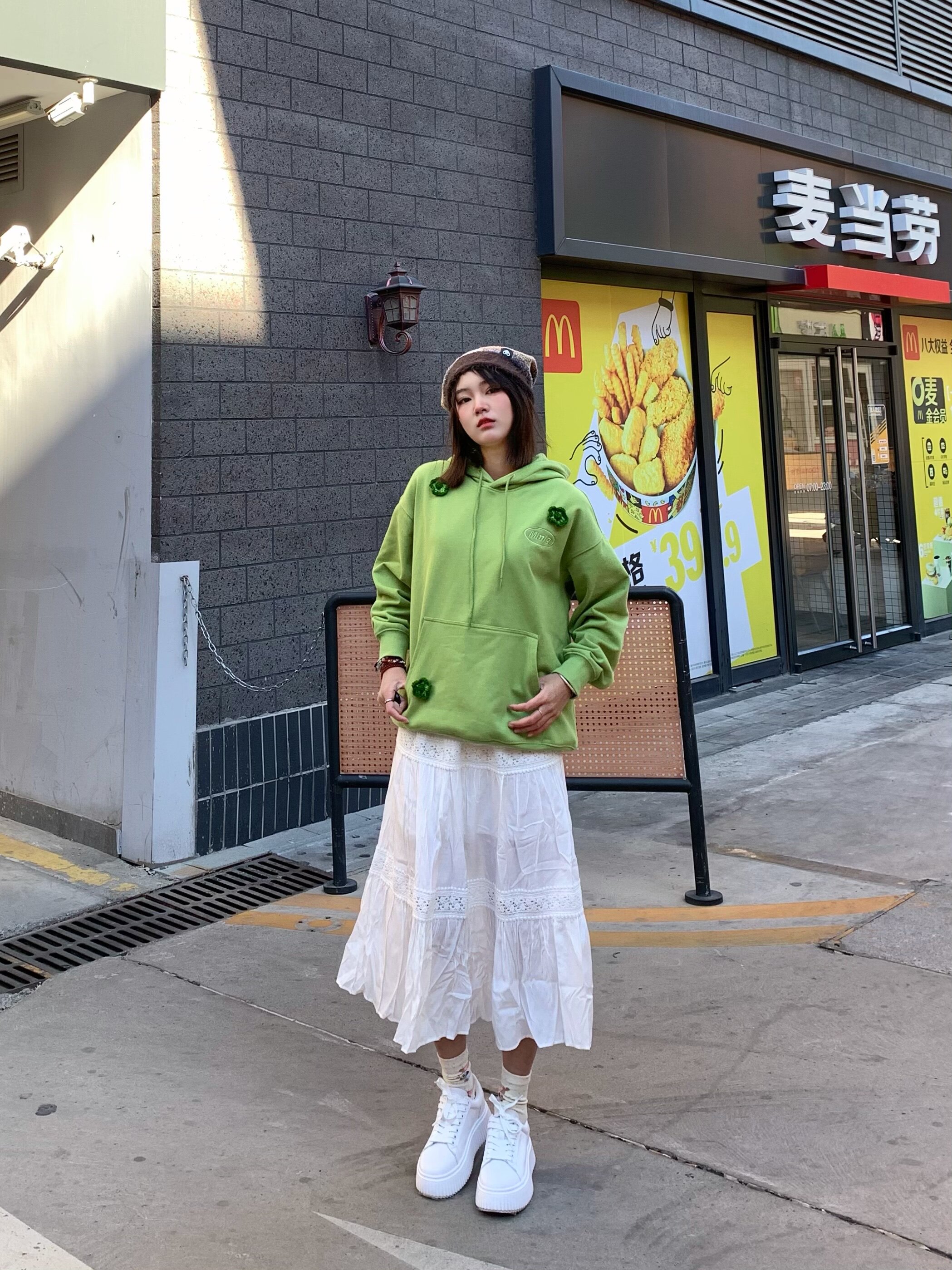 Nine West玖熙春季厚底小白鞋,饼干鞋设计4-5.5cm增高小个子福音