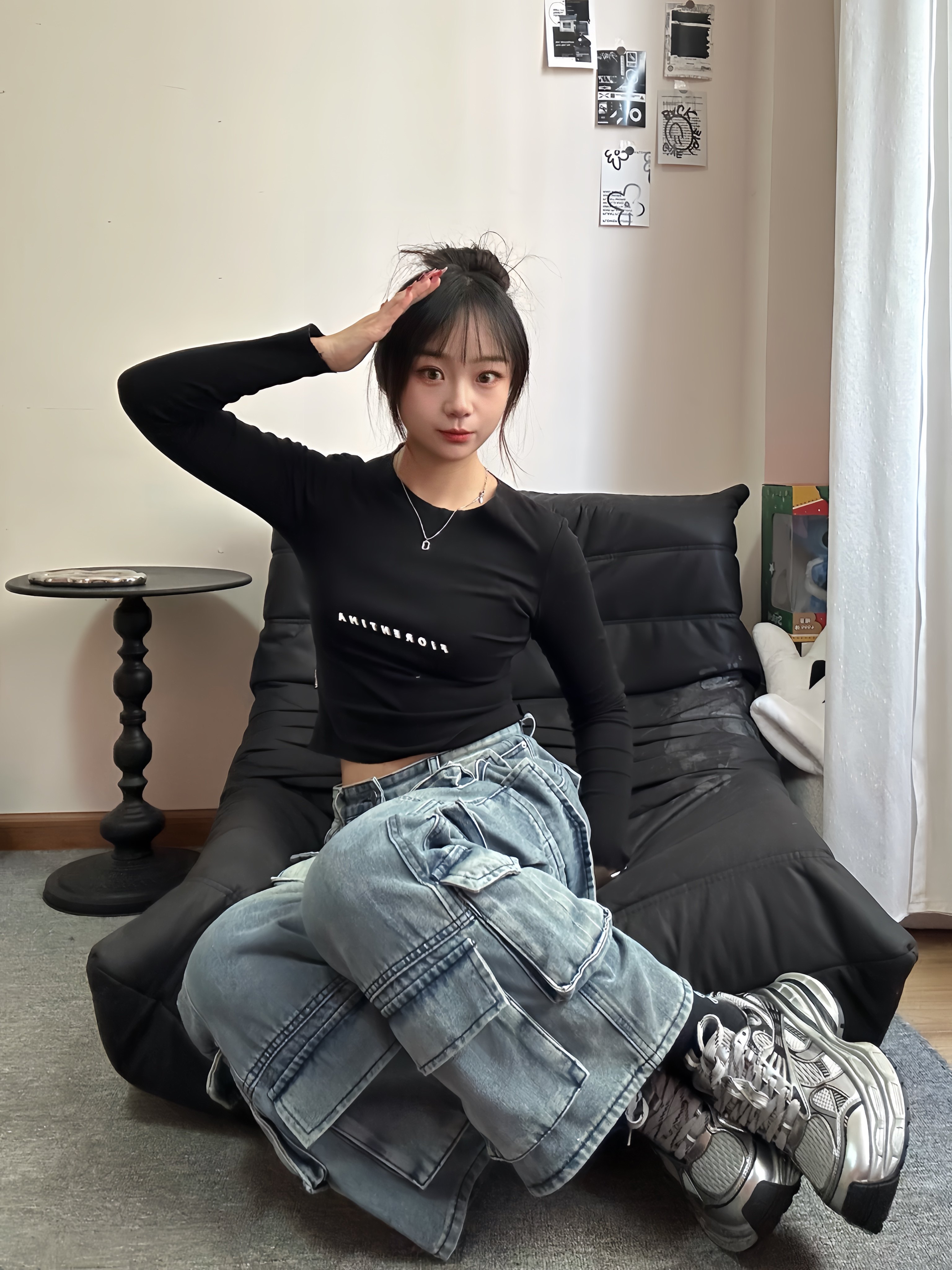 迪丽热巴同款骆驼银月老爹鞋 厚底增高拉长比例 银色系未来感十足