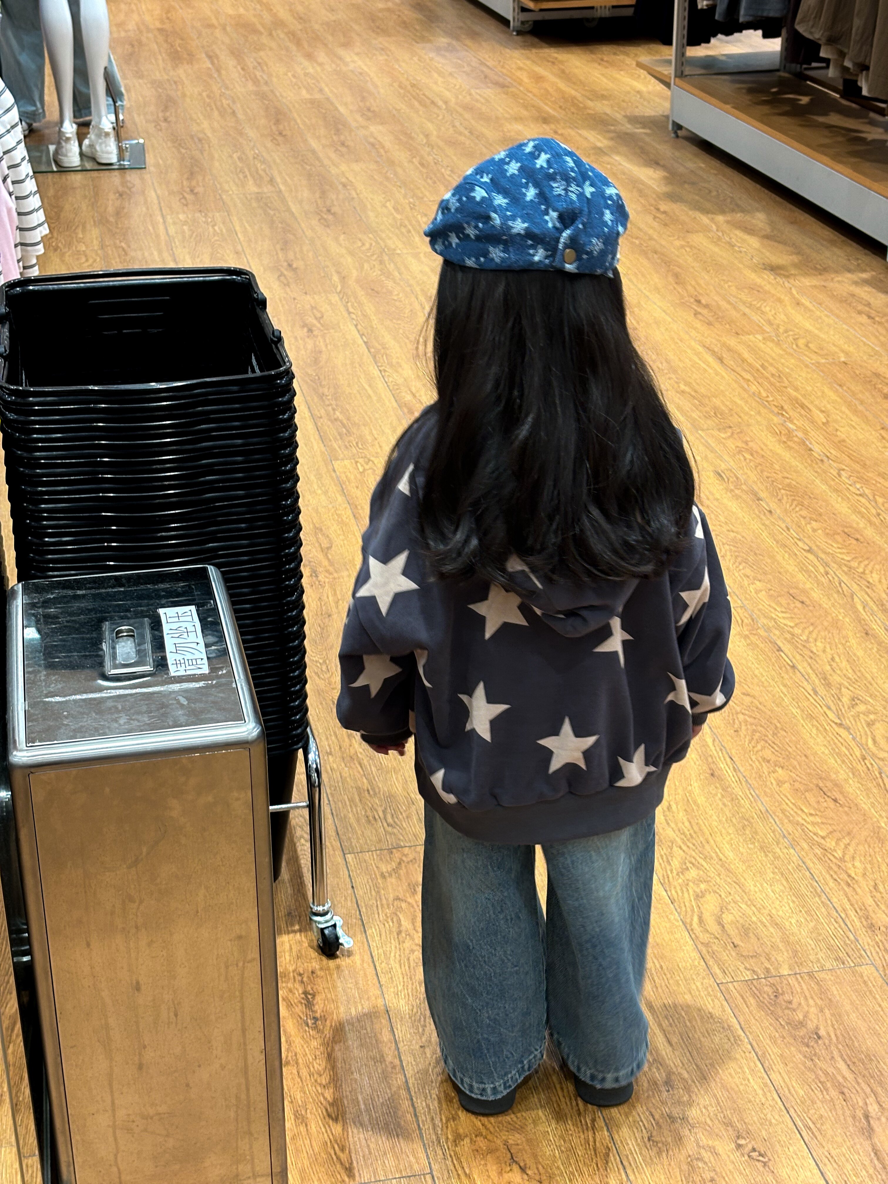 Customer photo for Navy Hooded Cardigan, 100cm