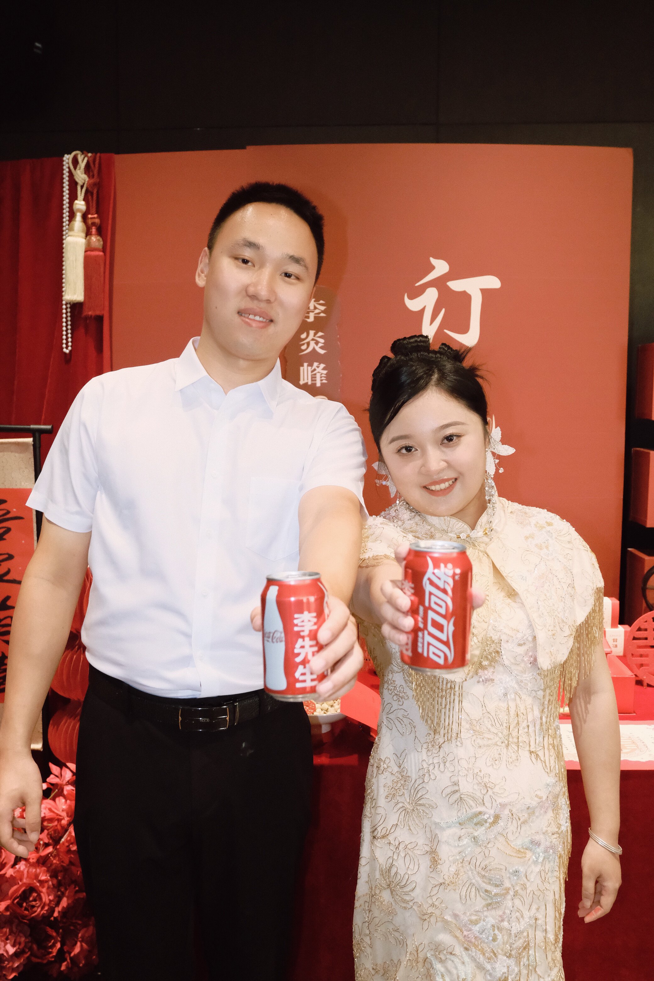 艾诗霓《金叙》新中式订婚旗袍改良款小个子友好金色刺绣结婚敬酒答谢