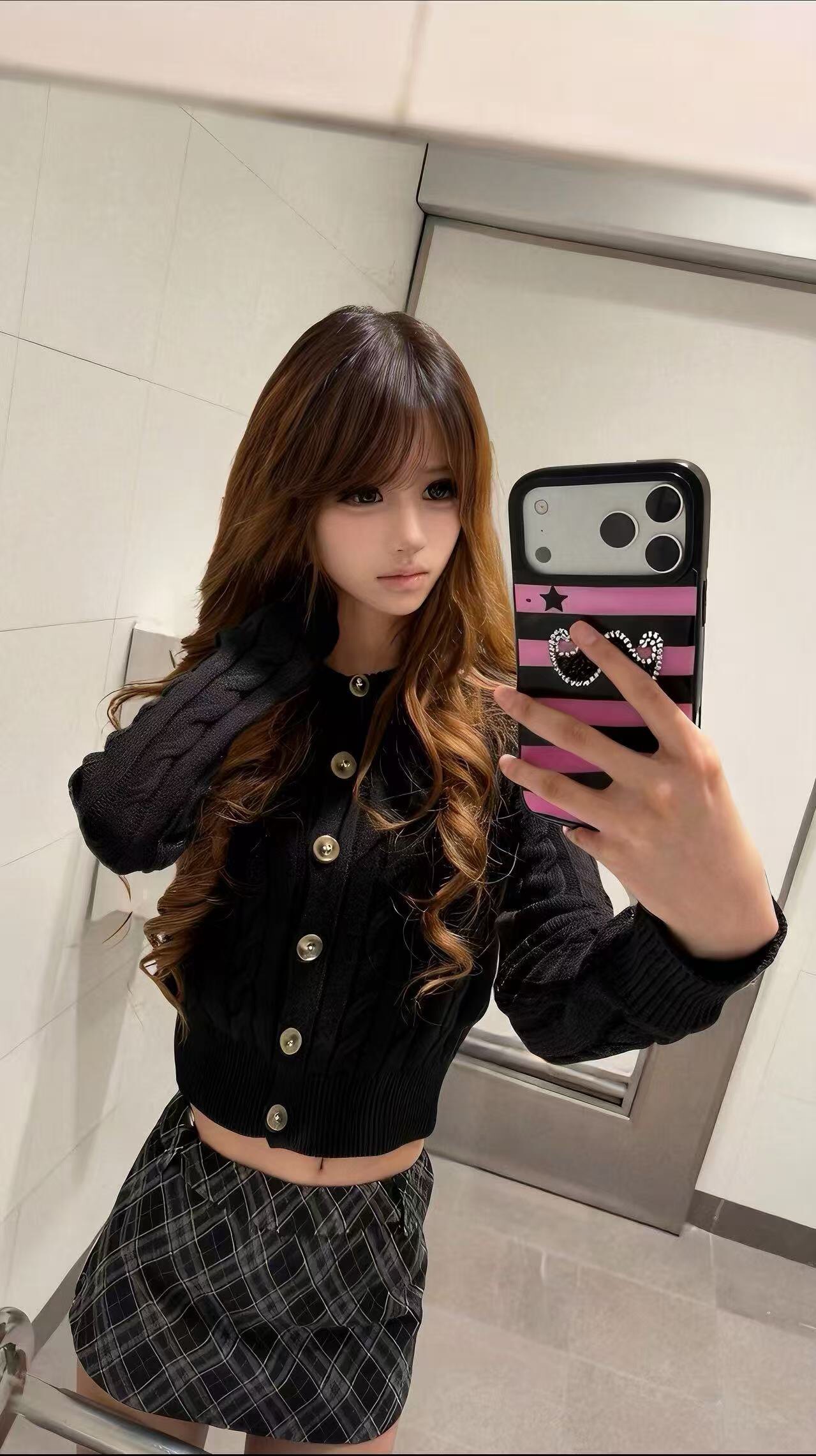 SiCii复古韩系低腰包臀裙 格纹短裙显瘦辣妹风 防走光侧拉链毛呢质感高级