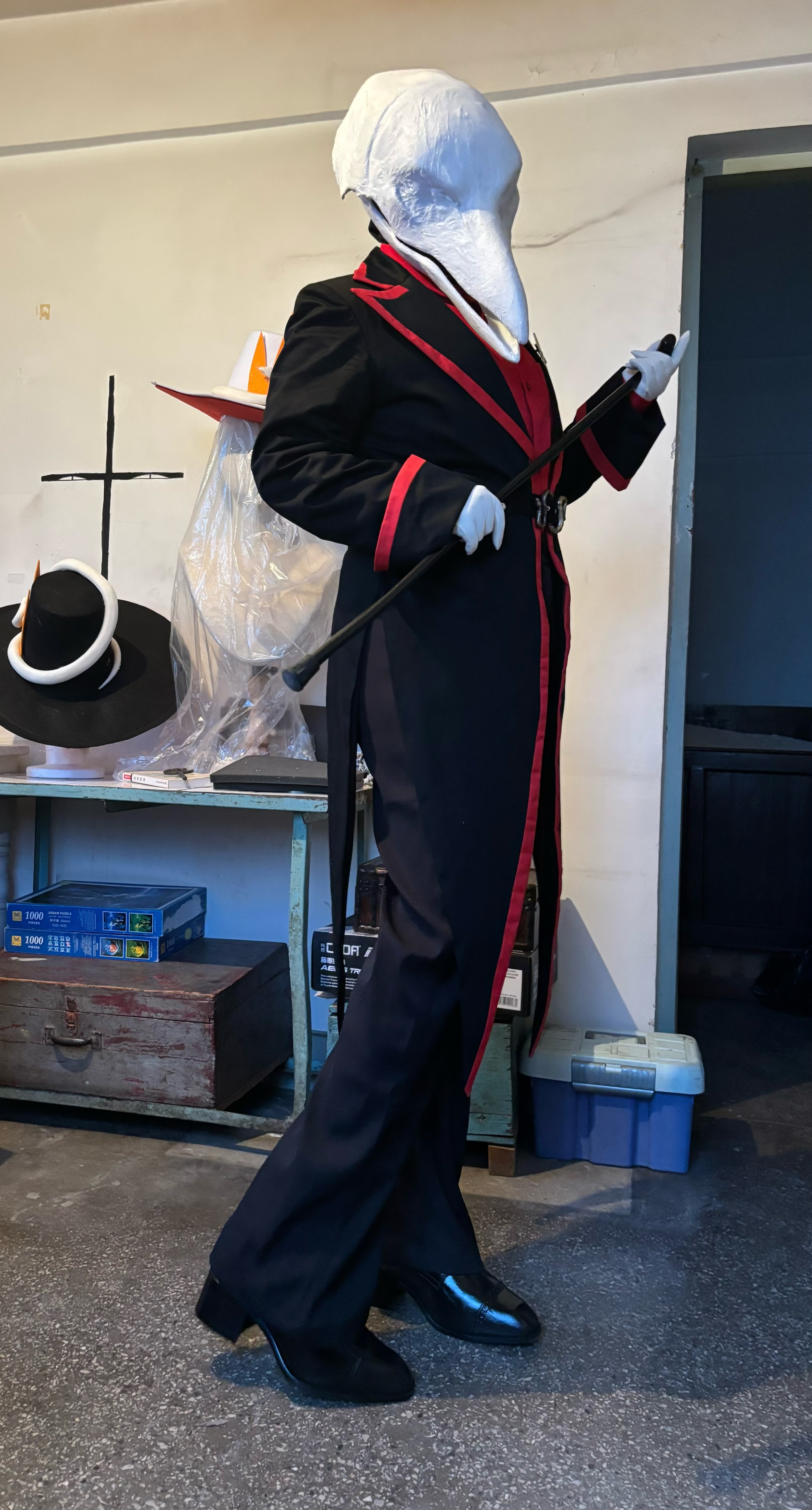 末日小豆子增高皮鞋红底尖头英伦风马丁靴2025春季新款