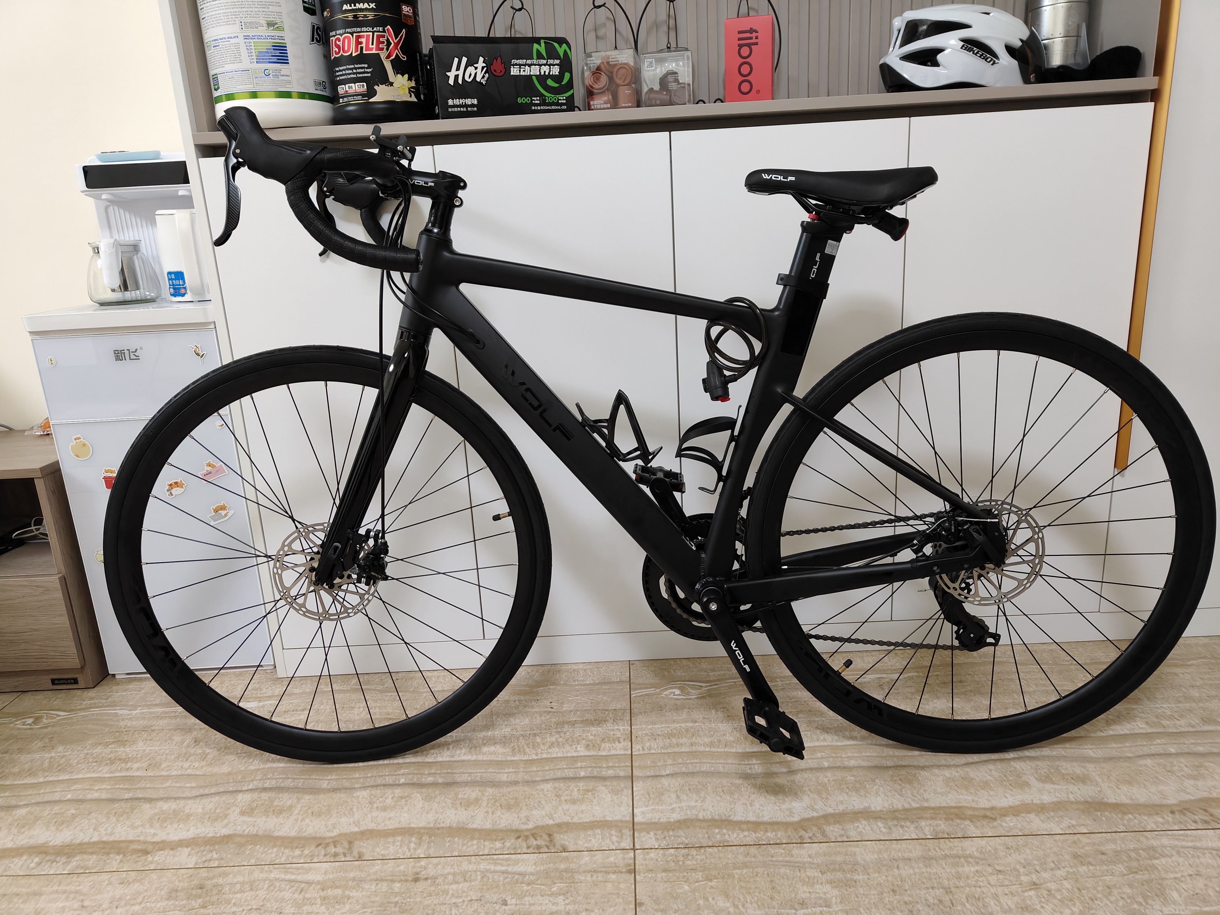 WOLF跑狼後浪Lite公路車男女通用14速鋁合金雙碟煞700x28C輪圈預安裝