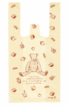 Cute Little Bear gift bag plastic sandwich bag bag portable vest bag wholesale Custom 100