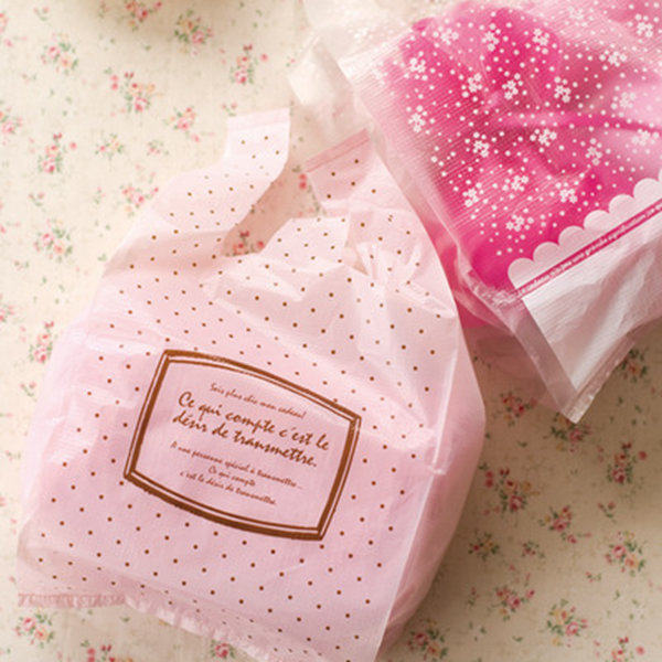 Wave Dot Back Hearts Bags Plastic Shopping Bags Horse Clips Bag Hand Food Packaging Bags Ornament Bags small number 100 pieces