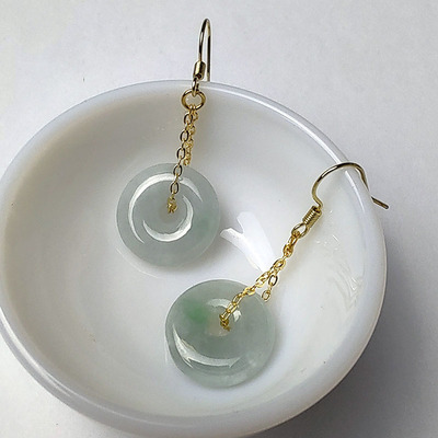 Натуральная изумрудная реплика, защитный амулет, пряжка, серьги, 18mm, имитация льда