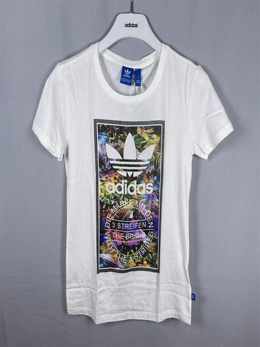 Adidas, спортивная хлопковая модная дышащая футболка для отдыха, для бега