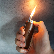 Bic J6 lighter case disposable lighter leather case grinding wheel explosion-proof lighter case genuine leather BIC mens custom gift