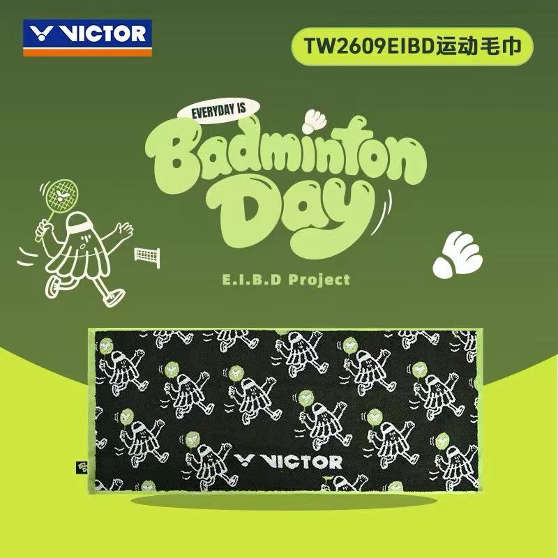 26 New Victor Victory Badminton Sports Towel Pure Cotton Tw2609Btb Fitness Running Sweat Towel Thick and Durable