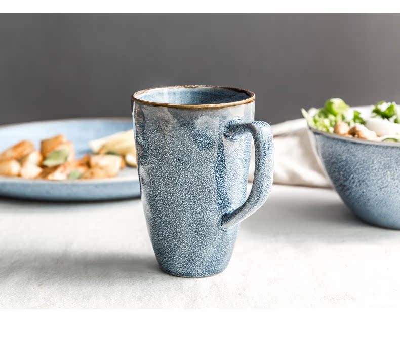 Porcelain soul Nordic tableware, creative household large bowl of soup plate plate plate ceramic plate plate to eat noodles bowl