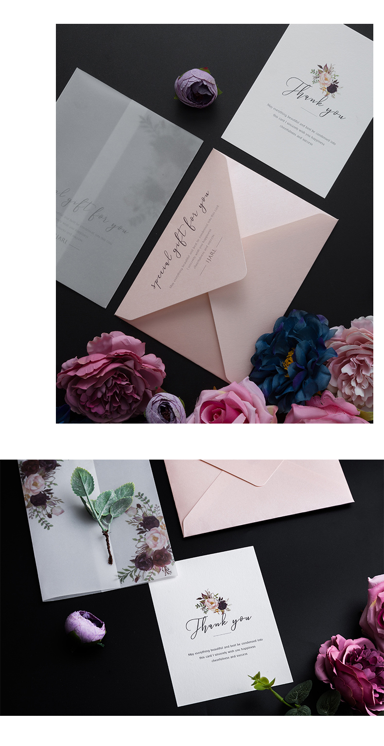 Porcelain soul the teacher high - end birthday gift wrapping paper card ribbon card south Korean creative holiday greeting card