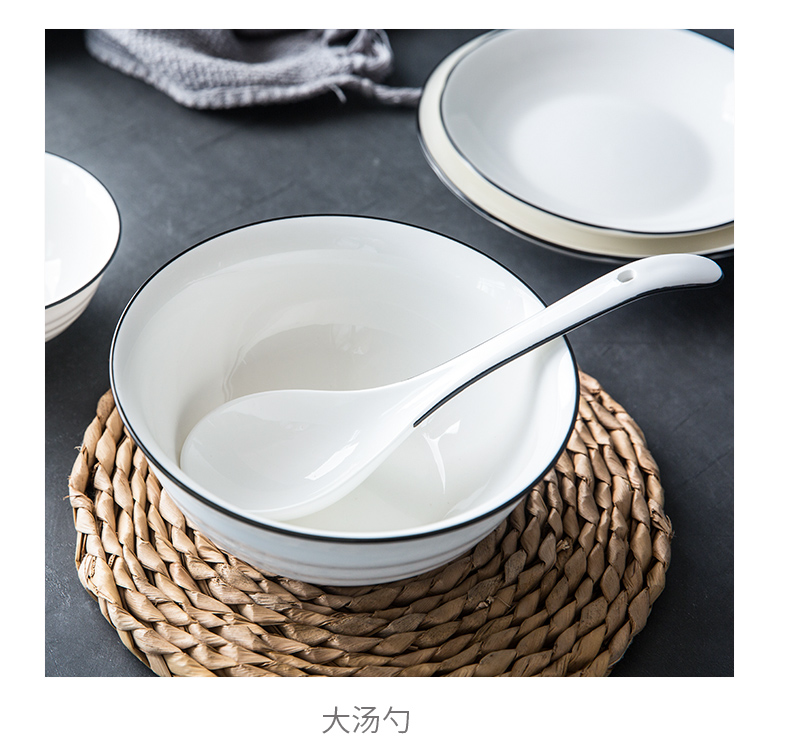 Porcelain soul jobs household ceramic bowl a single combination tableware, lovely rainbow such as bowl chopsticks dishes you eat soup bowl size