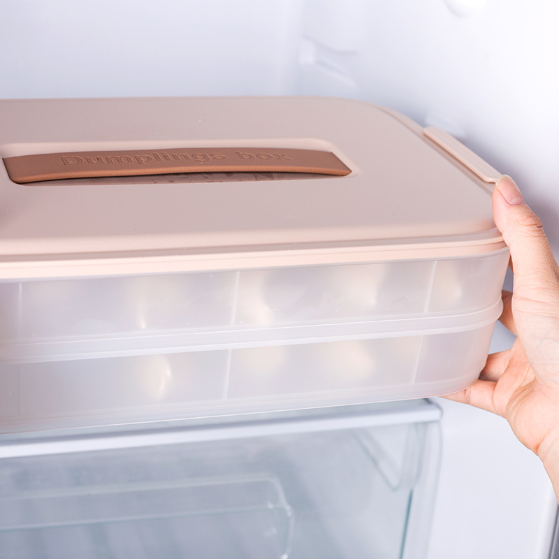 Porcelain soul refrigerators receive dumplings boxes stacked side put single double multi - layer household kitchen changing with cover
