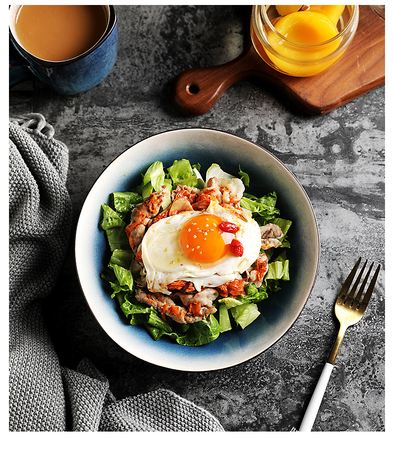 The Nordic plate creative dish beefsteak ceramic household creative breakfast dish plate plate plate