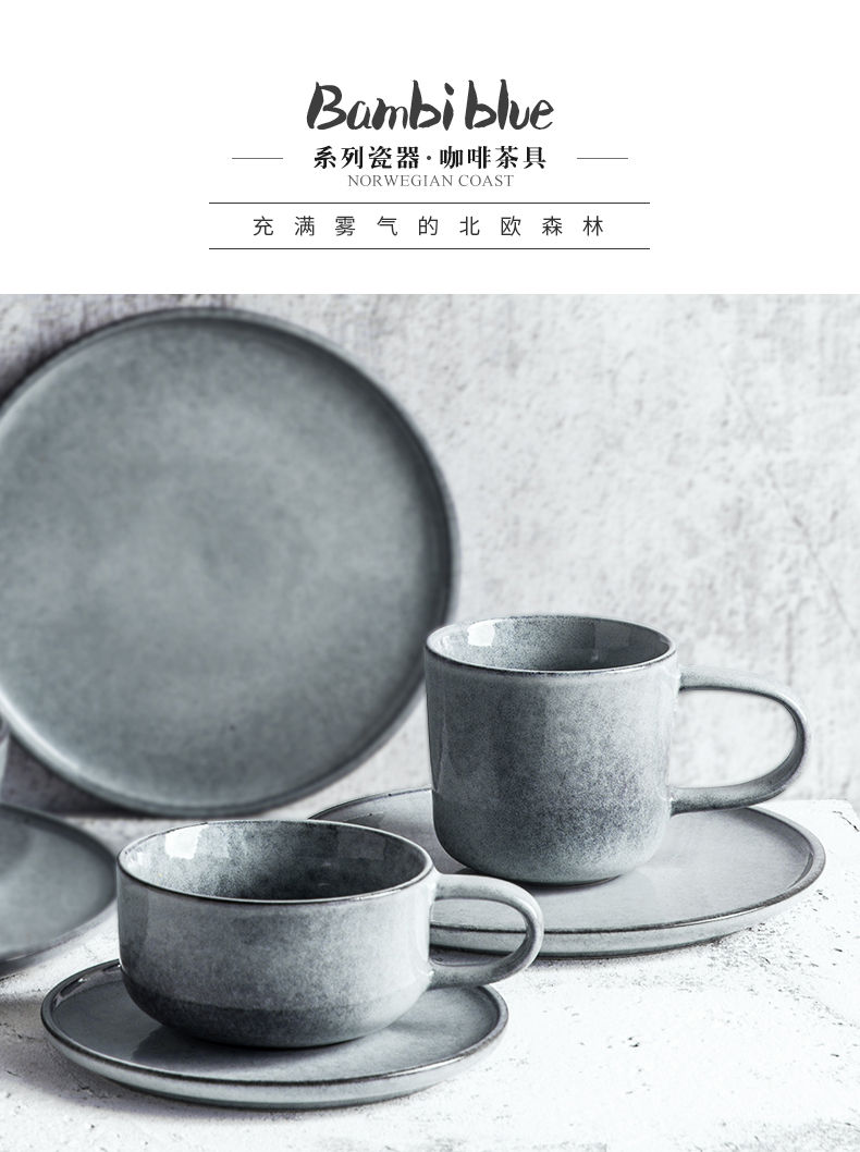 Porcelain soul keller of coffee cups and saucers combination European afternoon tea set ceramic with mark cup milk cup home