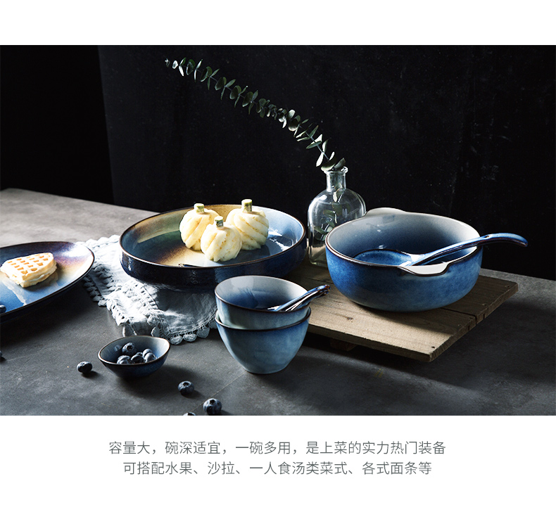 Porcelain soul Nordic tableware dishes household ear soup bowl bowl household take the hot food dish bowl of soup bowl