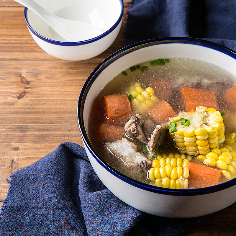 Porcelain soul home large ceramic microwave soup bowl rainbow such as bowl of fruit salad bowl creative nature of tableware