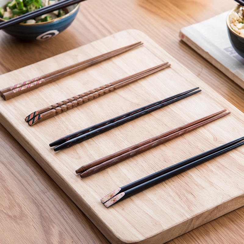 Porcelain soul creative kembat iron wood real wood mahogany chopsticks suit appearance design gift boxes