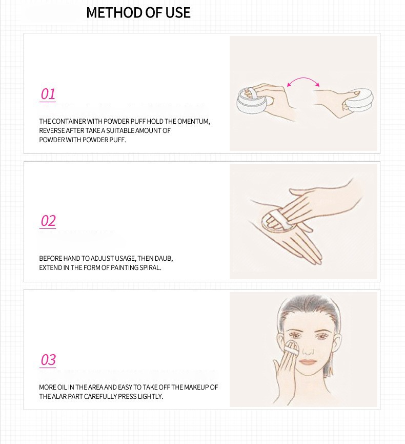 BIOAQUA Matte Loose Thiết lập kiểm soát dầu bột - Quyền lực phấn nền missha