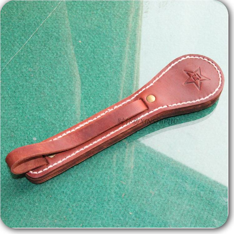 Boston multi-layer hard cowhide racquet all hand-sewn outdoor self-defense hand-held leather with lead weight inside