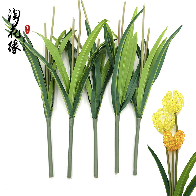 Naughty Edge East Fence Flowers DIY Crystal Strings Beads Handcrafted Simulation Multifunction Three Heads Tulip Rod 40CM SEND FLOWERS HEARTS