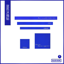 Geometric Blue Fridge Sticker message Decorative Photo props blackboard Magnetic patch Clan design for blue stickers