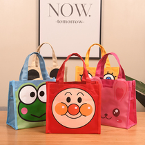 Thick waterproof three-dimensional cartoon cute lunch box bag square portable lunch bag schoolgirl boy boy with lunch bag