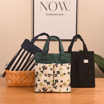 Bento bag Japanese striped canvas lunch box bag small bag to work with rice bag bag lunch bag hand