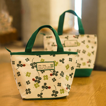 Japanese hipster Clover Student Canvas Art Lady Mummy Bag Small Hand Carried Noto Bag Lunar Bag Lunar Bag