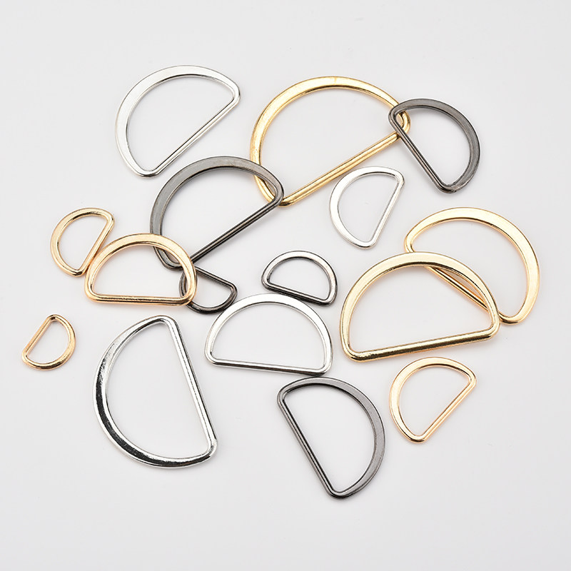 Upscale metal D-shaped buckle decoration D-shaped ring belt adjustment Son D Character Button Metal D Type Ring Clothing Accessories Accessories